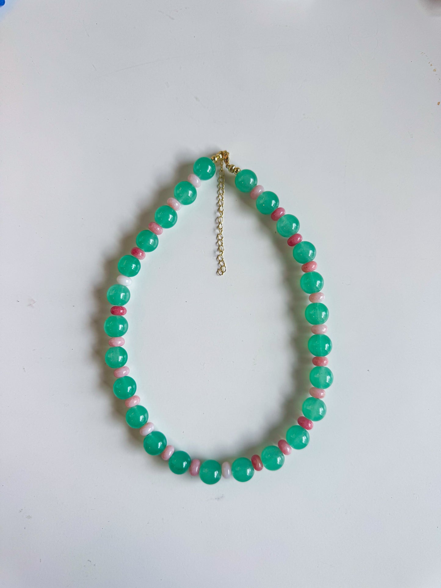 Statement Necklace - Green/Pink!