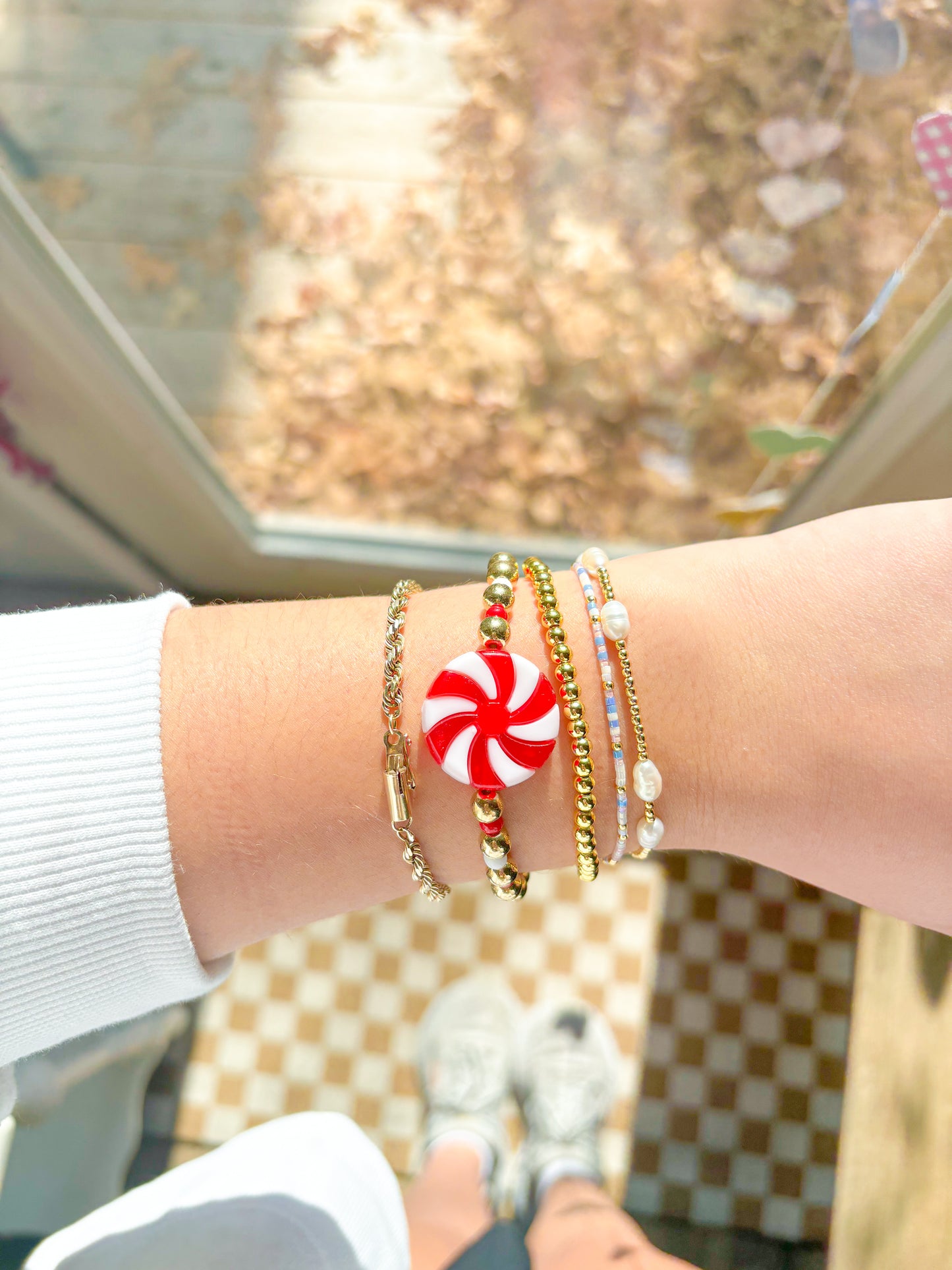 *Christmas* Peppermint Swirl Bracelet!