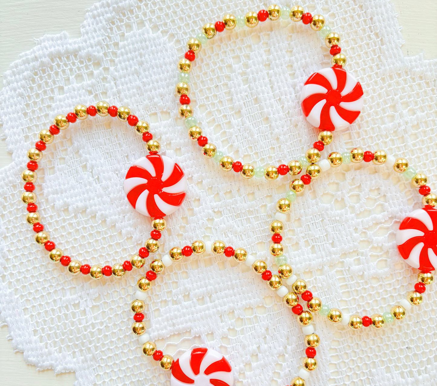 *Christmas* Peppermint Swirl Bracelet!