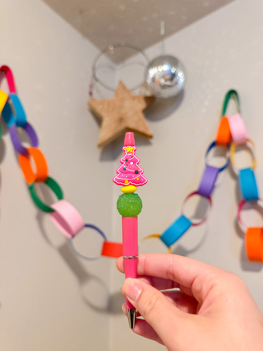 *Christmas* Pink Tree Pen!